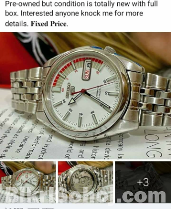 Seiko 5 speed racer automatic watch